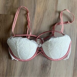 PINK strappy pink bra
